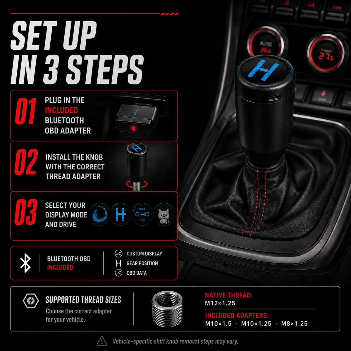 S3 Smart OBD Shift Knob