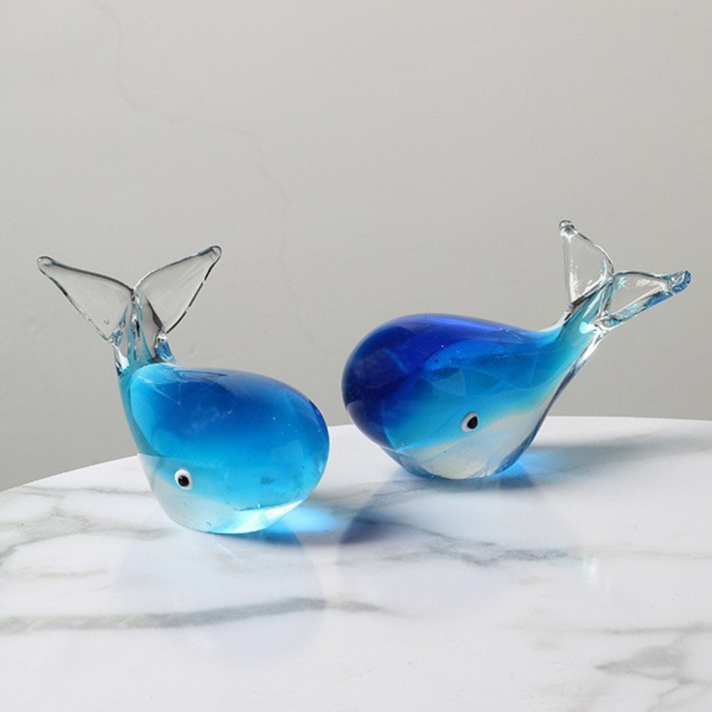 Limited Edition Handcrafted Glass Whale Artistic Ornament
