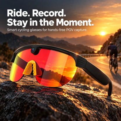 G5Max Smart Cycling Camera Glasses – 8MP, 1080P & Open-Ear Audio