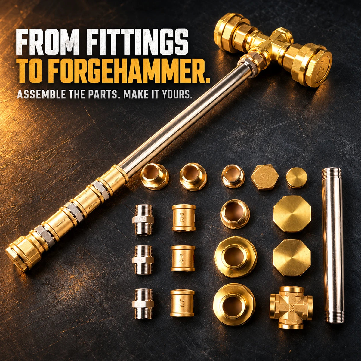 The Golden Forgehammer — DIY Copper Hardware Assembly Kit