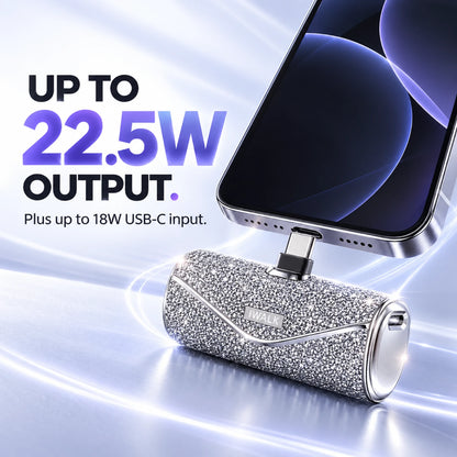 iWALK LinkPod 5000S Sparkly USB-C Portable Charger – 5000mAh, 22.5W