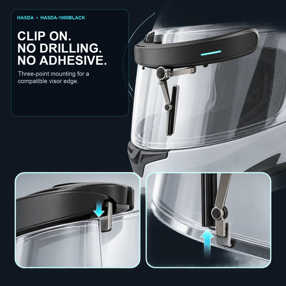 HASDA Rechargeable Helmet Visor Wiper