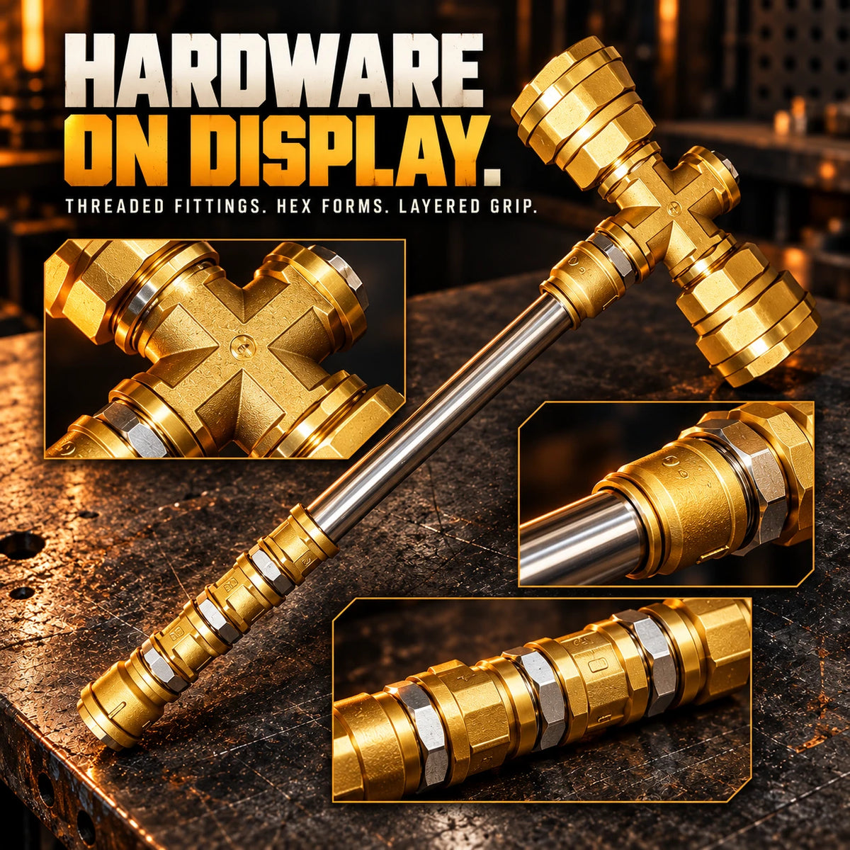 The Golden Forgehammer — DIY Copper Hardware Assembly Kit