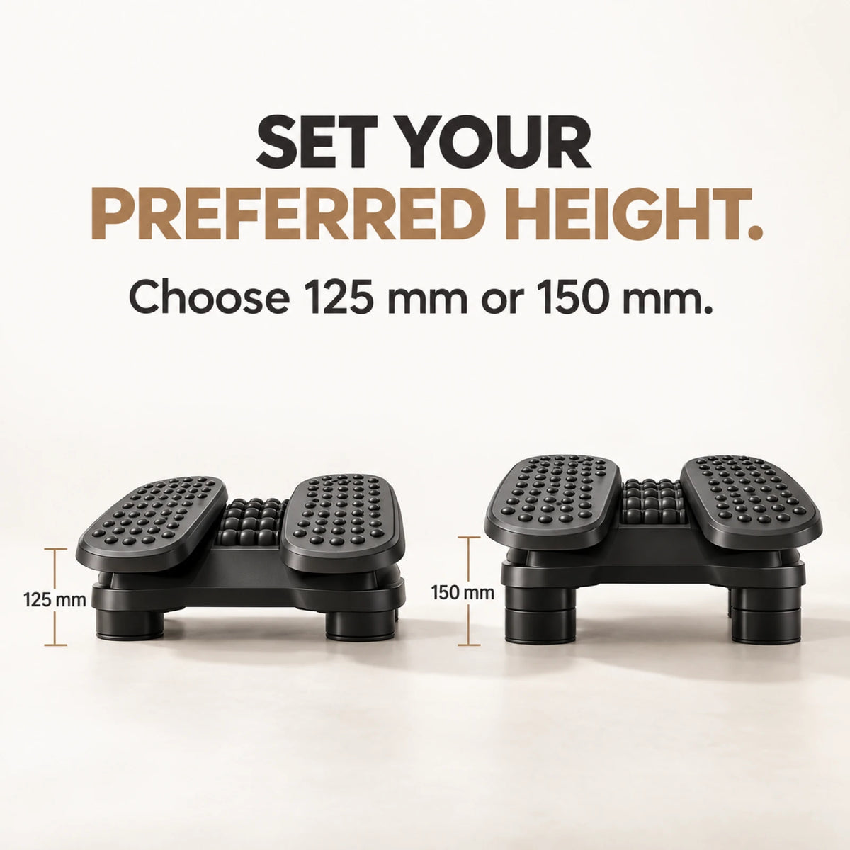 F50 Ergonomic Rocking Footrest – Independent Pedals & Dual Heights