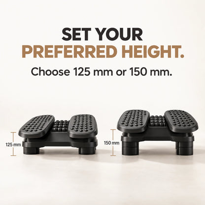 F50 Ergonomic Rocking Footrest – Independent Pedals & Dual Heights