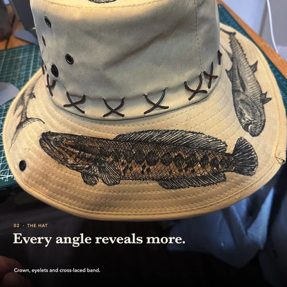 Hand-Painted Fish Hat
