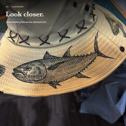 Hand-Painted Fish Hat