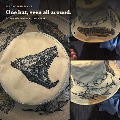 Hand-Painted Fish Hat