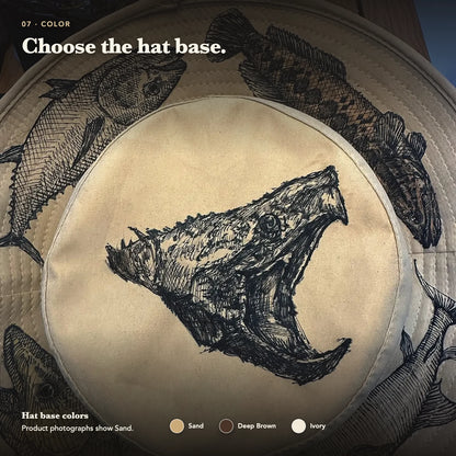 Hand-Painted Fish Hat