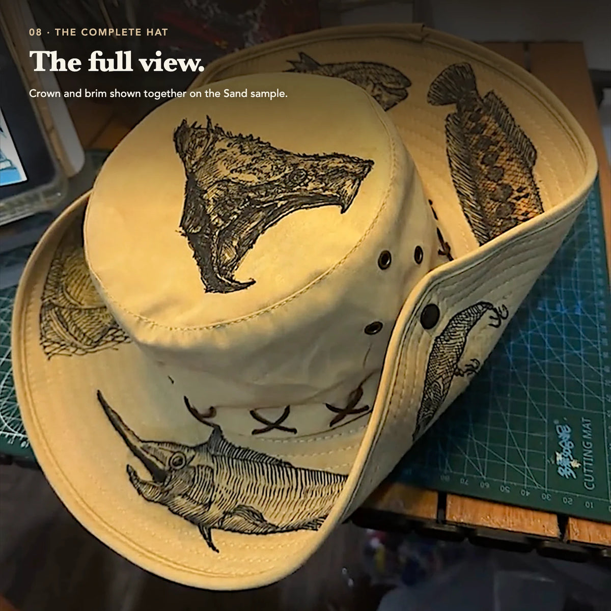 Hand-Painted Fish Hat