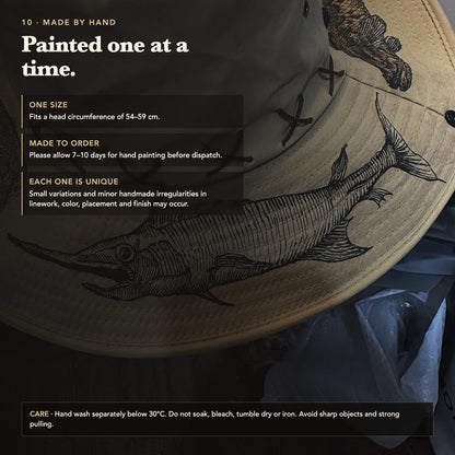 Hand-Painted Fish Hat