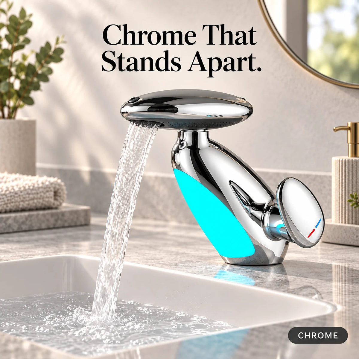Penguin-Inspired Pull-Out Basin Faucet