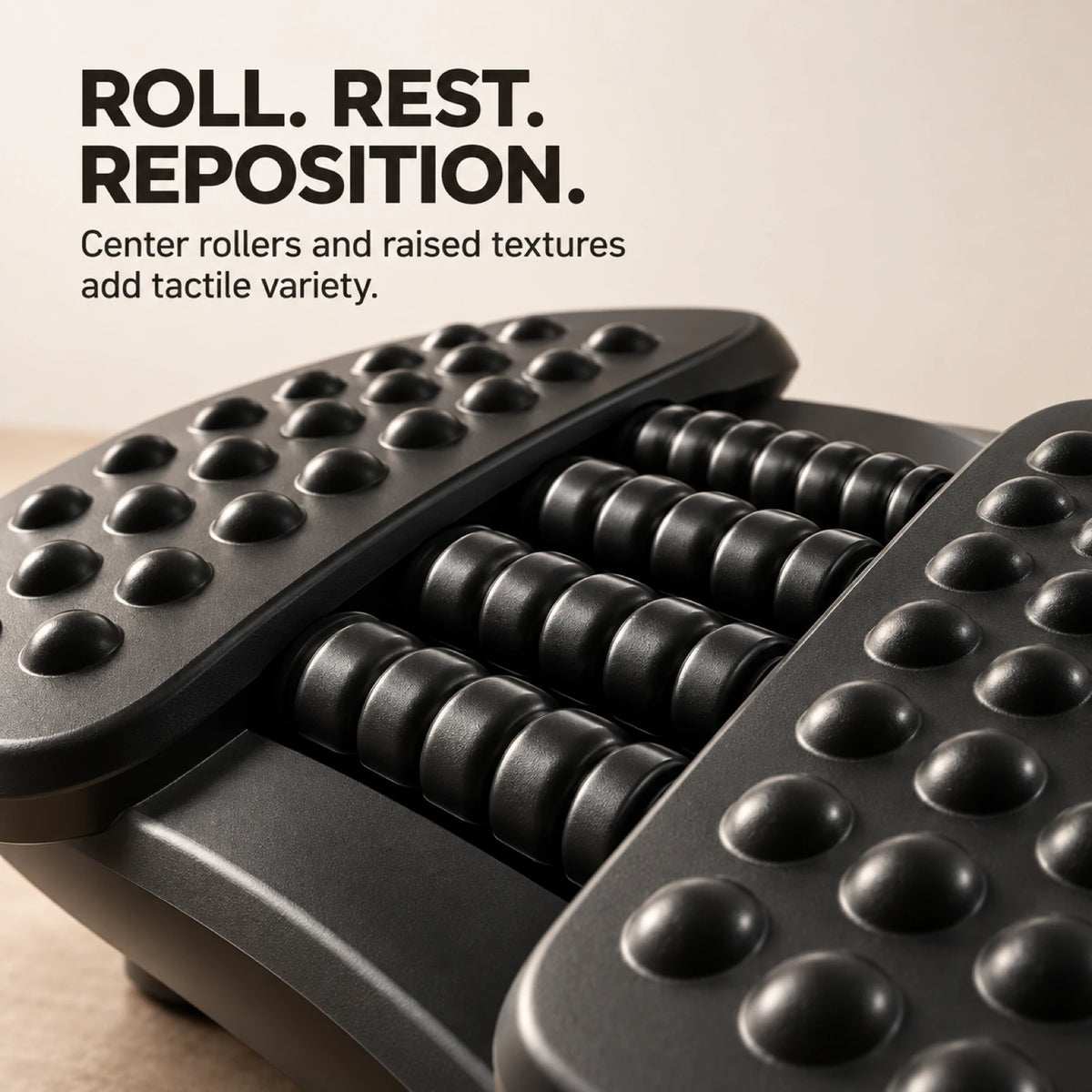 F50 Ergonomic Rocking Footrest – Independent Pedals & Dual Heights