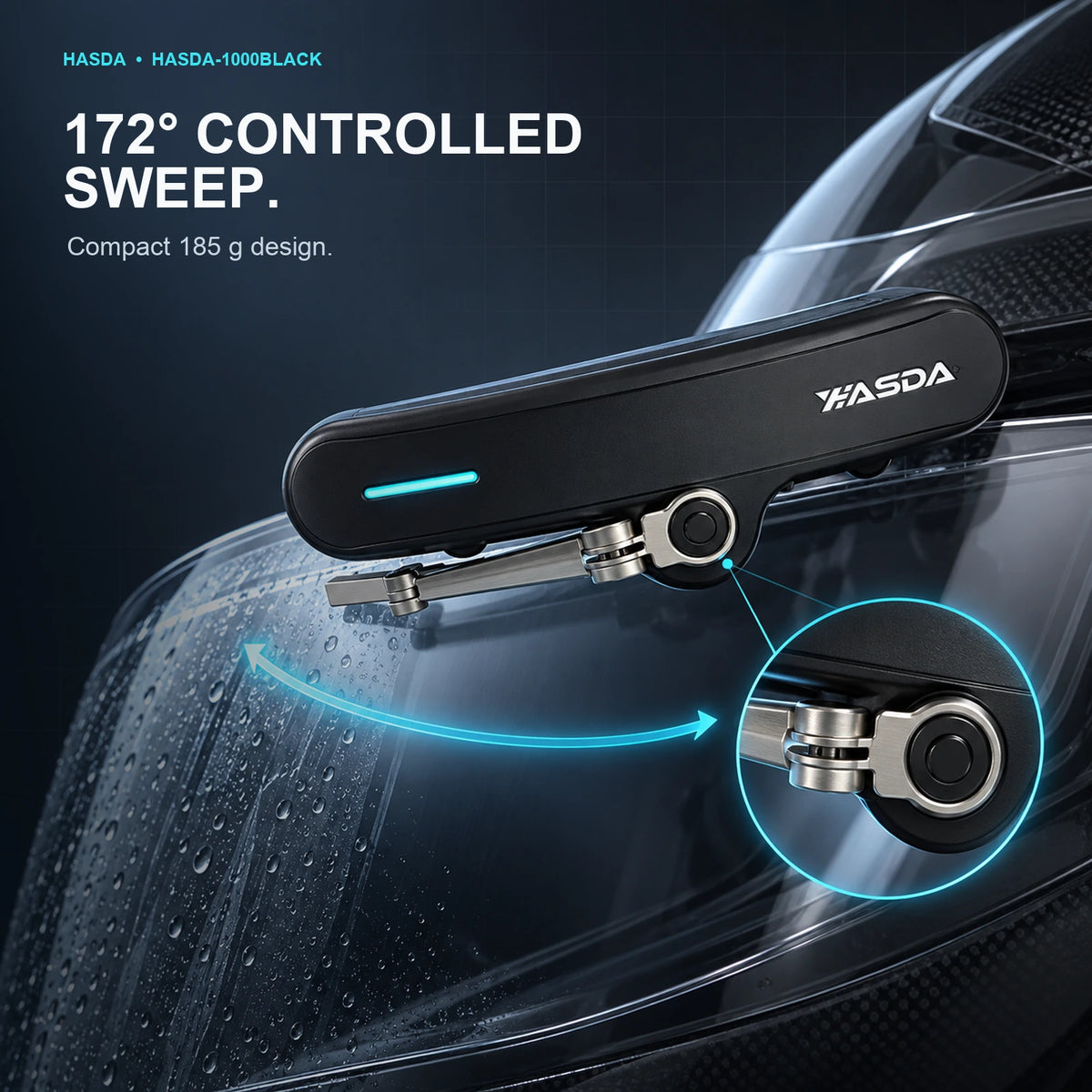 HASDA Rechargeable Helmet Visor Wiper