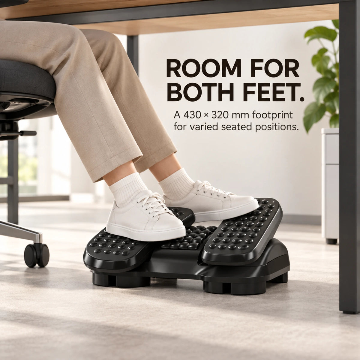 F50 Ergonomic Rocking Footrest – Independent Pedals & Dual Heights