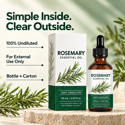 100% Undiluted Rosemary Essential Oil — 60 mL