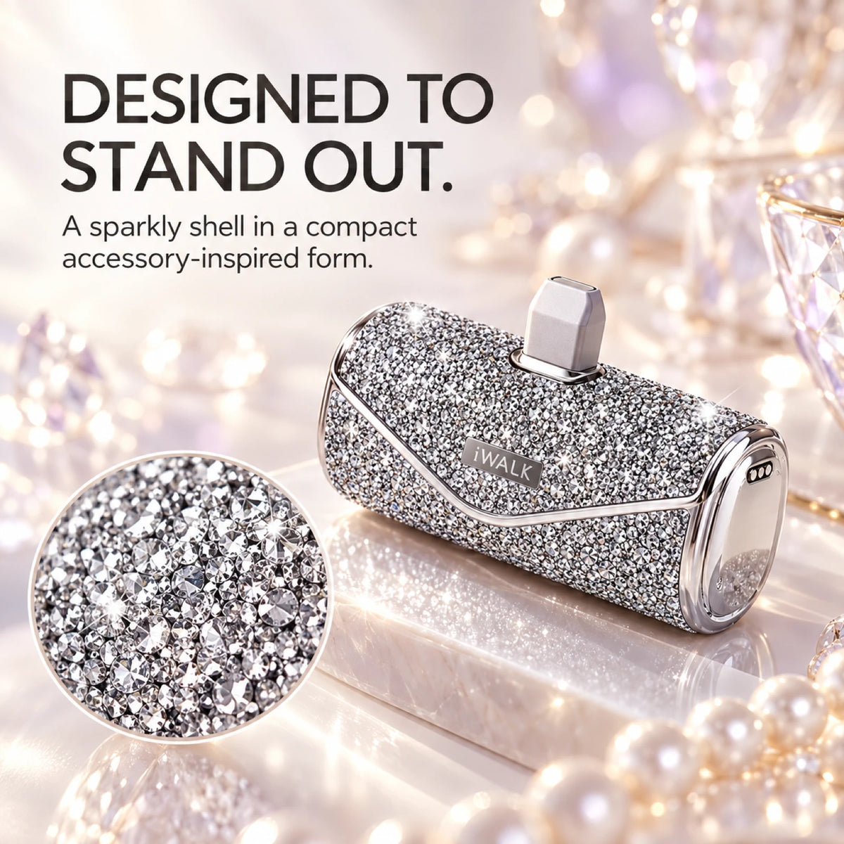 iWALK LinkPod 5000S Sparkly USB-C Portable Charger – 5000mAh, 22.5W