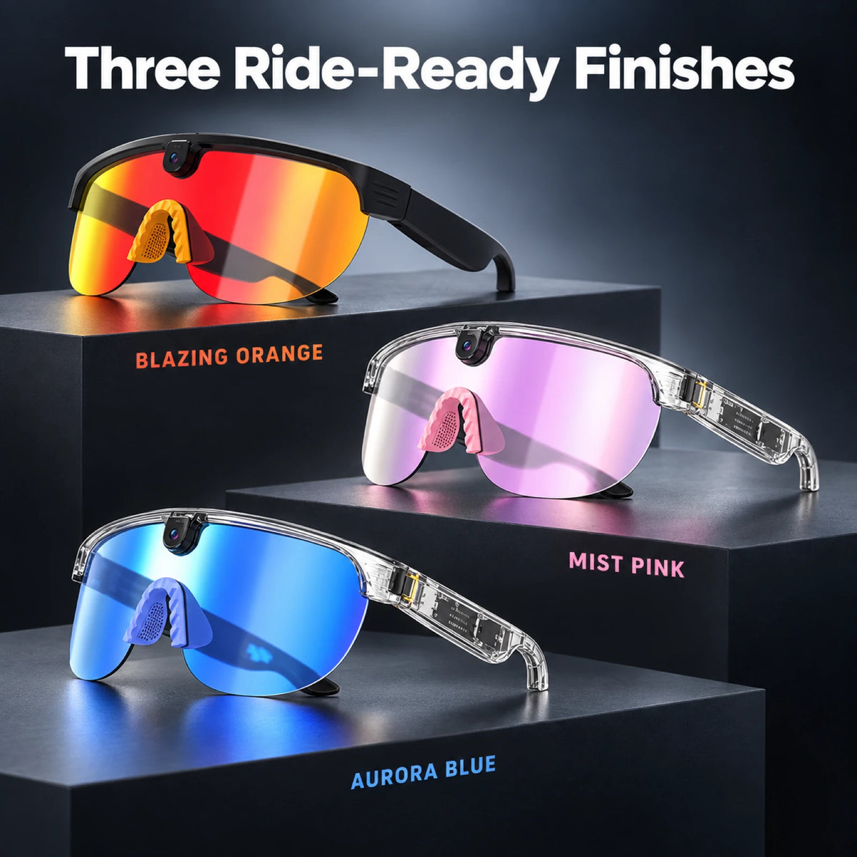 G5Max Smart Cycling Camera Glasses – 8MP, 1080P & Open-Ear Audio