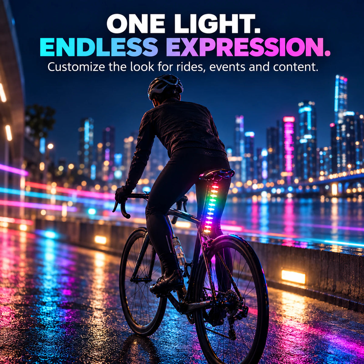 App-Controlled RGB Flow Bike Tail Light