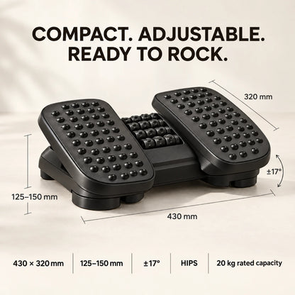 F50 Ergonomic Rocking Footrest – Independent Pedals & Dual Heights