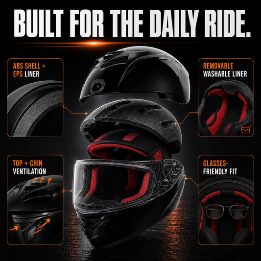 M23 Smart Full-Face Motorcycle Helmet with 4K Camera & Bluetooth 5.3