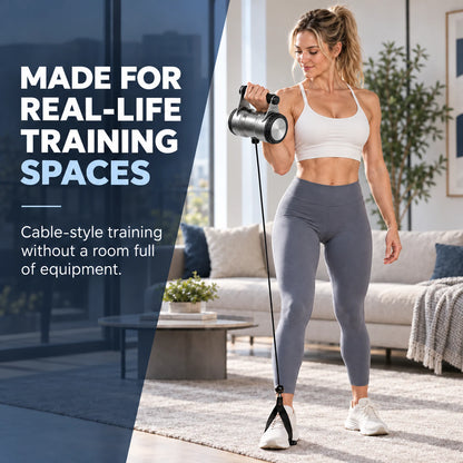Portable Cable Resistance Trainer with Digital Tracking