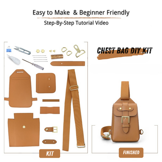 Chest bag DIY kit-TOP Grain leather materials