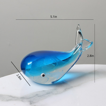 Handcrafted glass whale | Limited edition collectible art gift