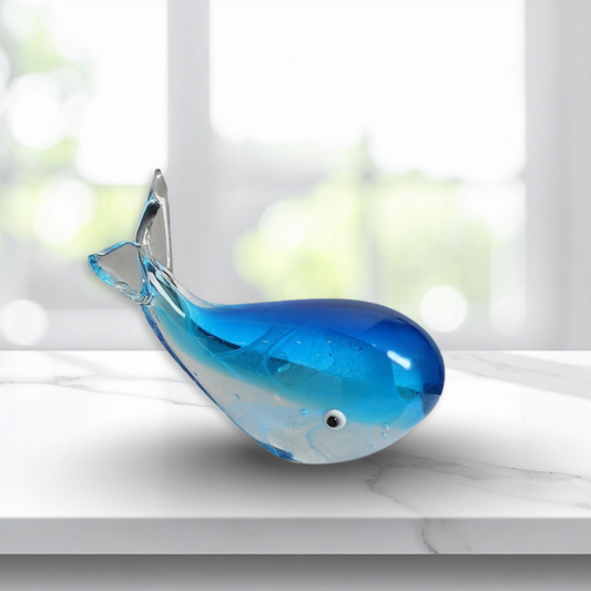 Handcrafted glass whale | Limited edition collectible art gift