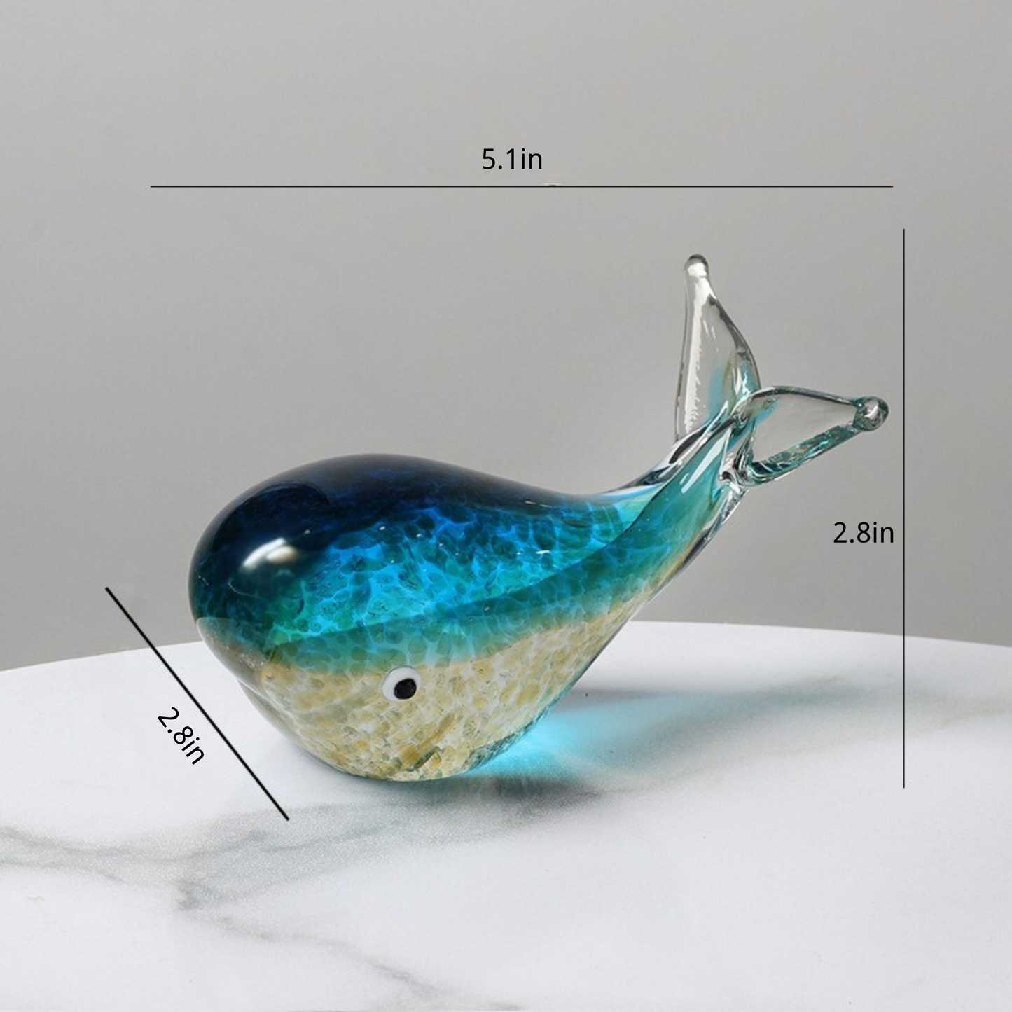 Handcrafted glass whale | Limited edition collectible art gift