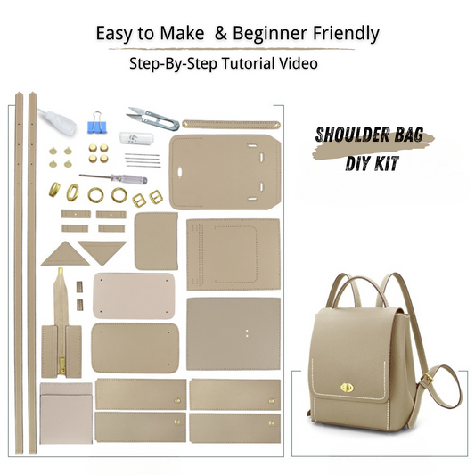 Lady’s shoulders bag DIY kit- TOP Grain leather materials