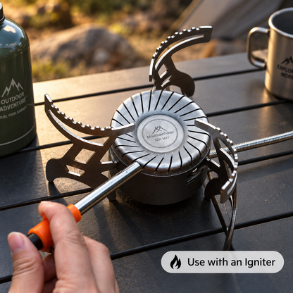 Portable Camping Stove with Folding Pot Supports