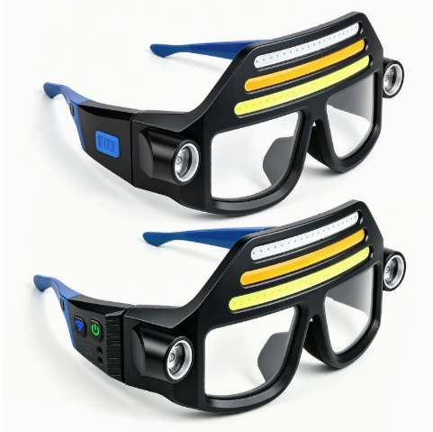 Motion Sensor LED Work Glasses – Hands-Free Dual Beam Light