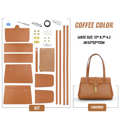 Small and Large Tote bag DIY kit-TOP Grain leather materials