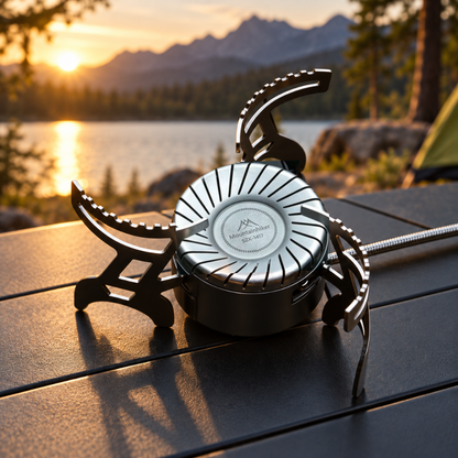 Portable Camping Stove with Folding Pot Supports