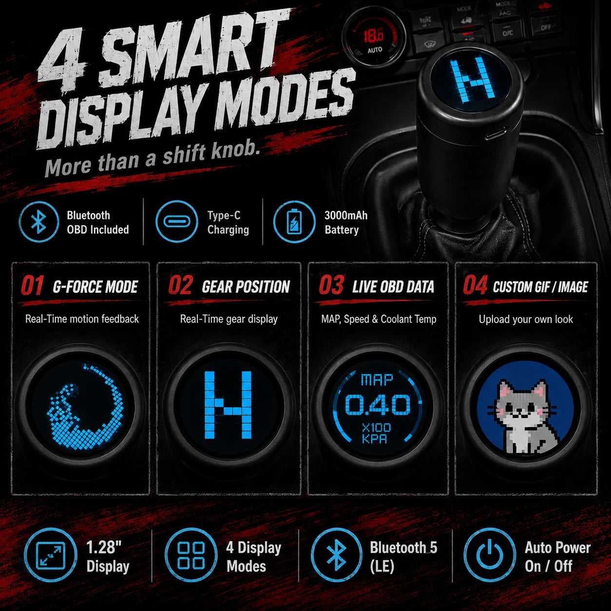 S3 Smart OBD Shift Knob