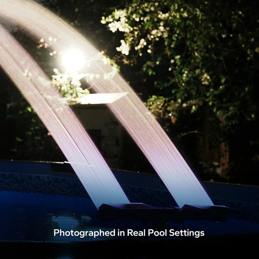 Dual-Head Solar LED Pool Fountain with App & Remote Control
