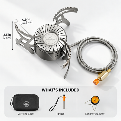 Portable Camping Stove with Folding Pot Supports